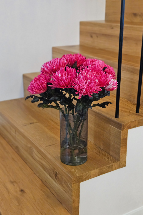 10 Deko-Chrysanthemen Antonov Pink – 60–70 cm