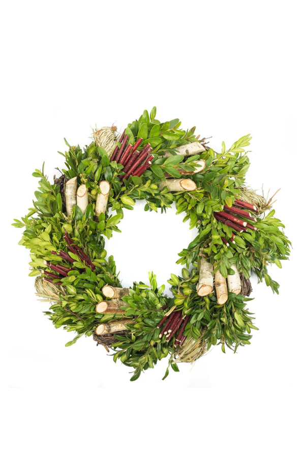 Osterkranz mit Buchsbaum und Birke - 30cm
