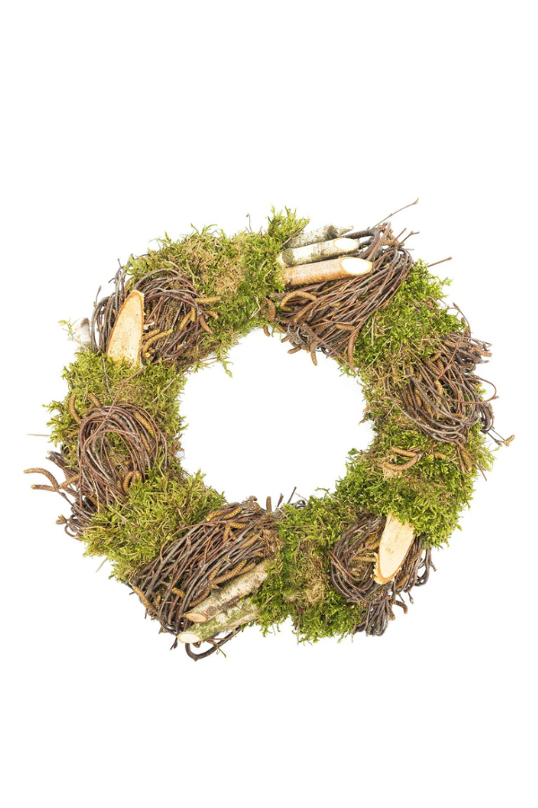 Osterkranz mit Moos und Birke - 30cm