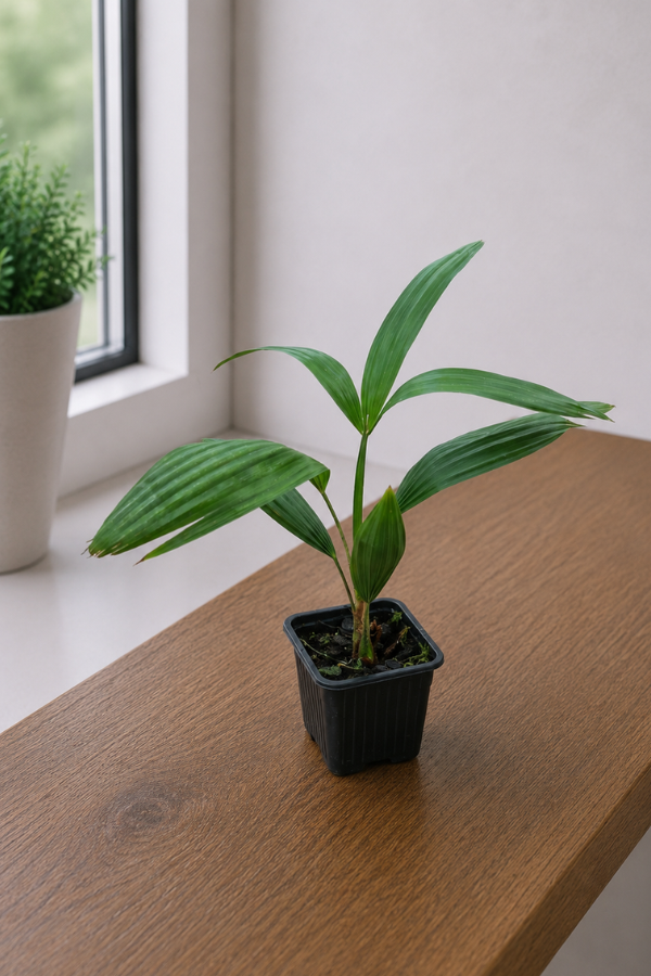 Trachycarpus fortunei – Hanfpalme im 7 cm Vierkanttopf